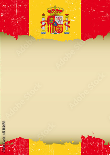 Spanish scratched vertical flag