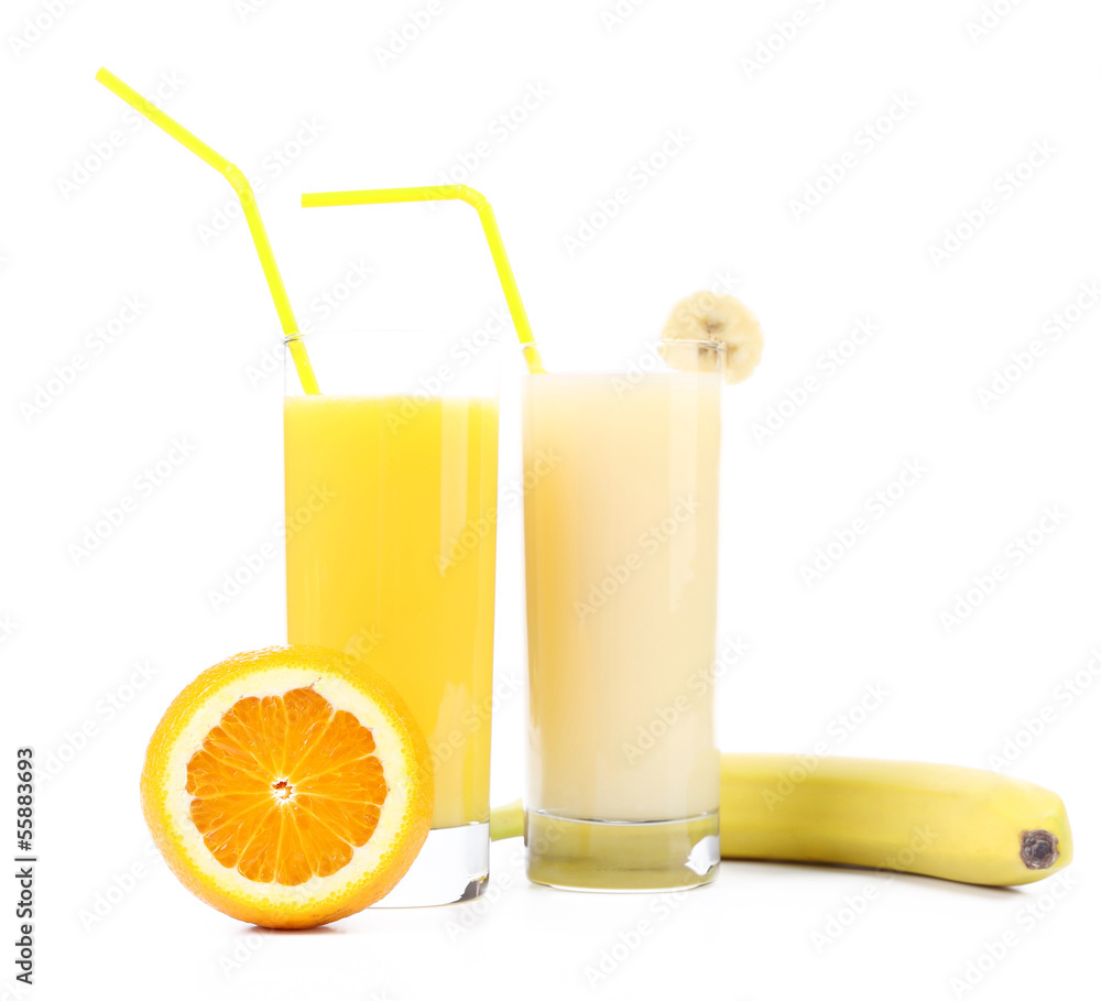 Orange and banana juice. Orange and banana juice.
