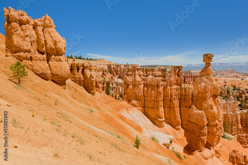 Bryce Canyon under the blue sky