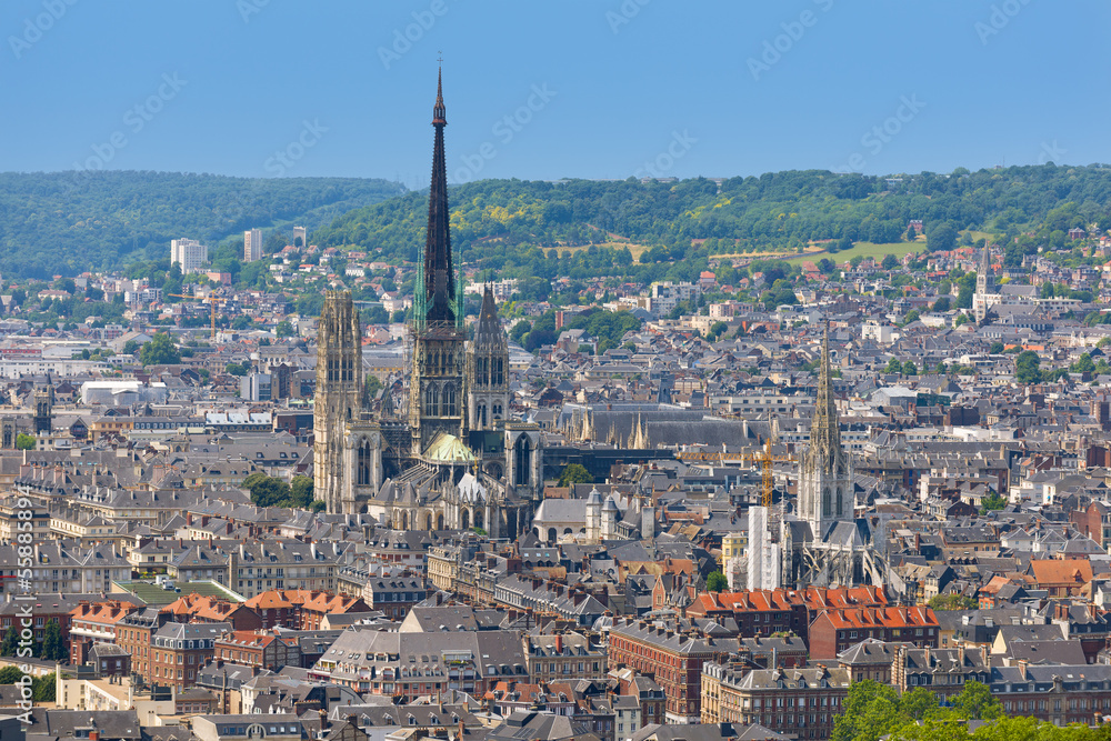 Aerial view on Rouen