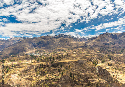 Colca Canyon, Peru,South America. Incas build Farming terrace