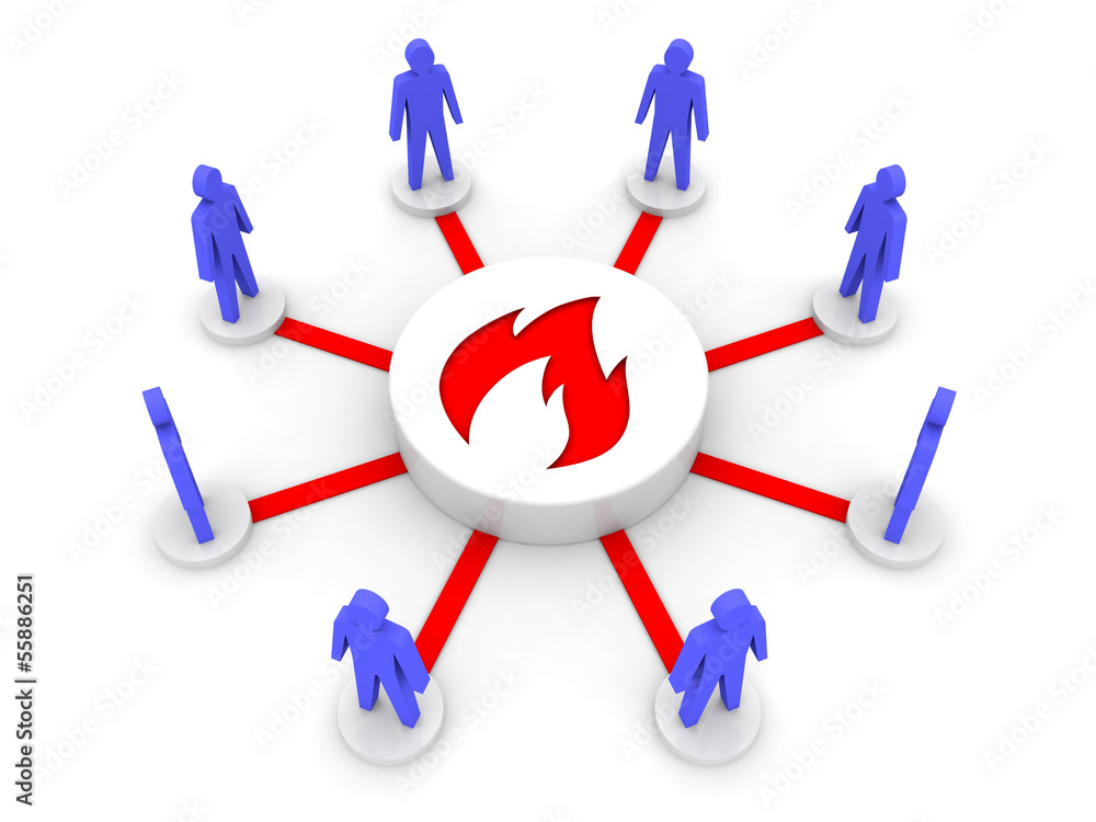 Team fire. Group inspiration. Concept 3D illustration. Team fire. Group inspiration. Concept 3D illustration.