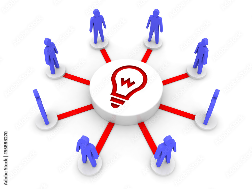 Team idea. Concept 3D illustration. Team idea. Concept 3D illustration.