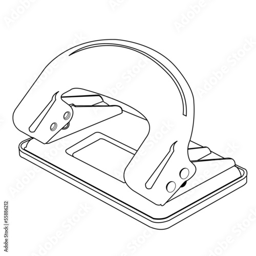 paper punch outline vector