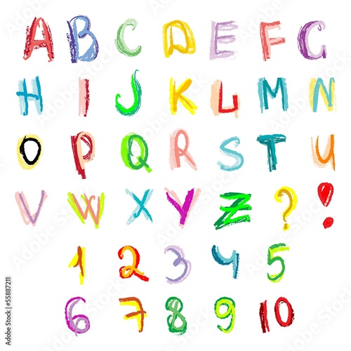 ABC and numbers Doodles