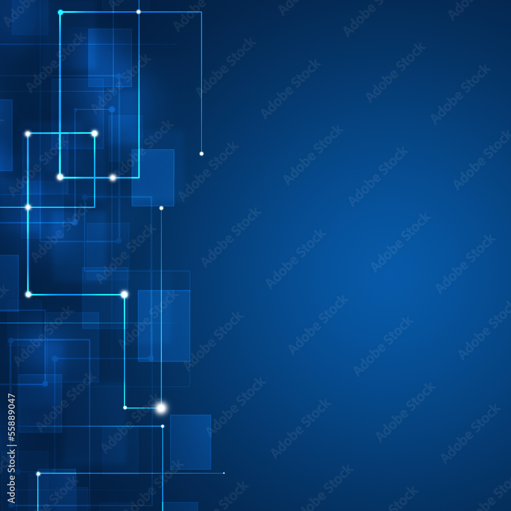 Technology Lines Blue Background Technology Lines Blue Background