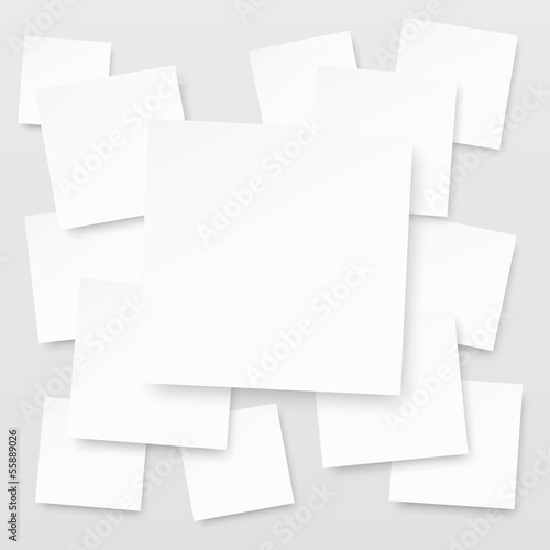 popular abstract square element white paper blank isolated backg