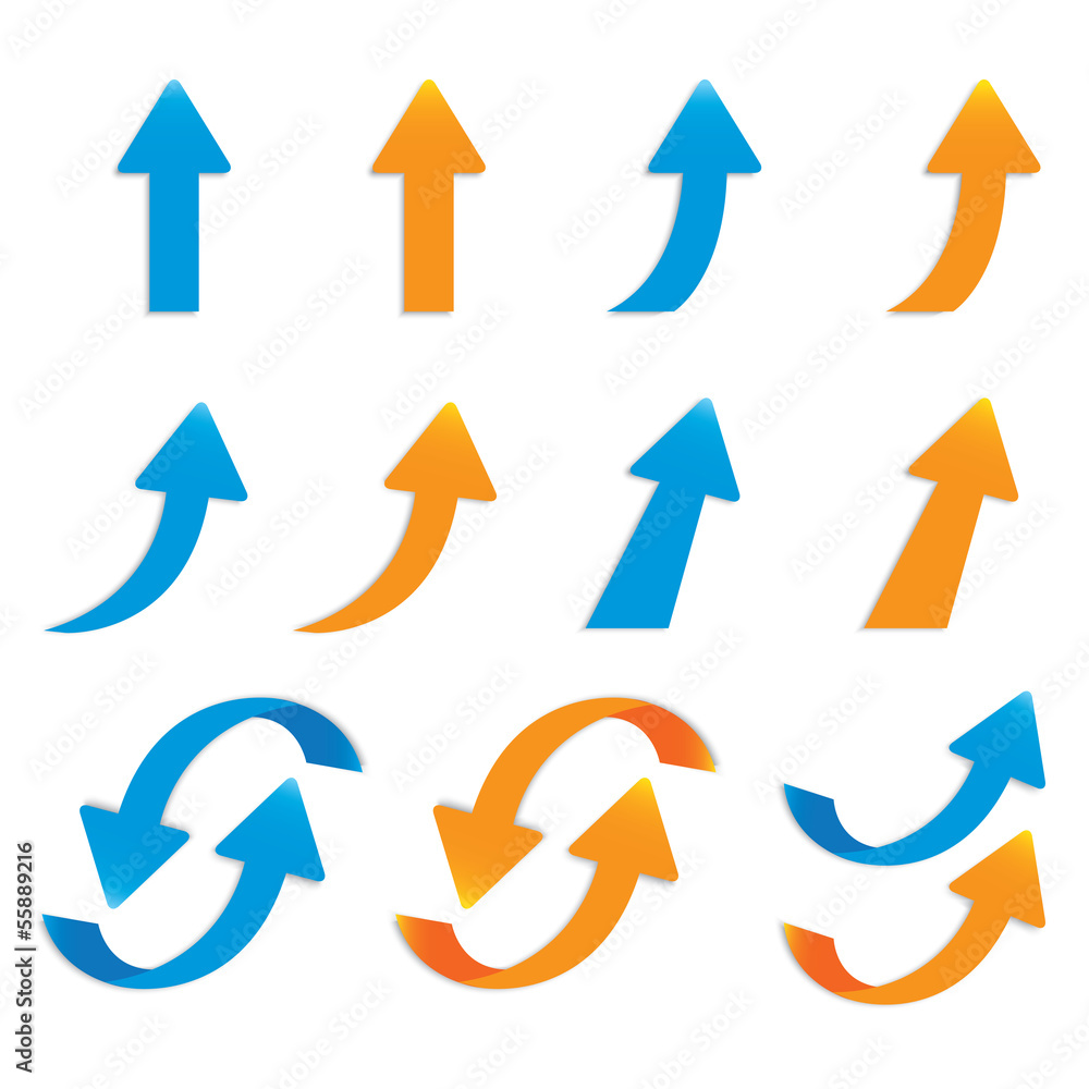 vector popular arrow sticker set pack isolated vector popular arrow sticker set pack isolated