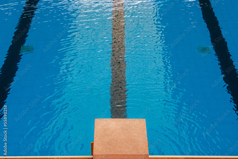 Platform, the starter point of swimming