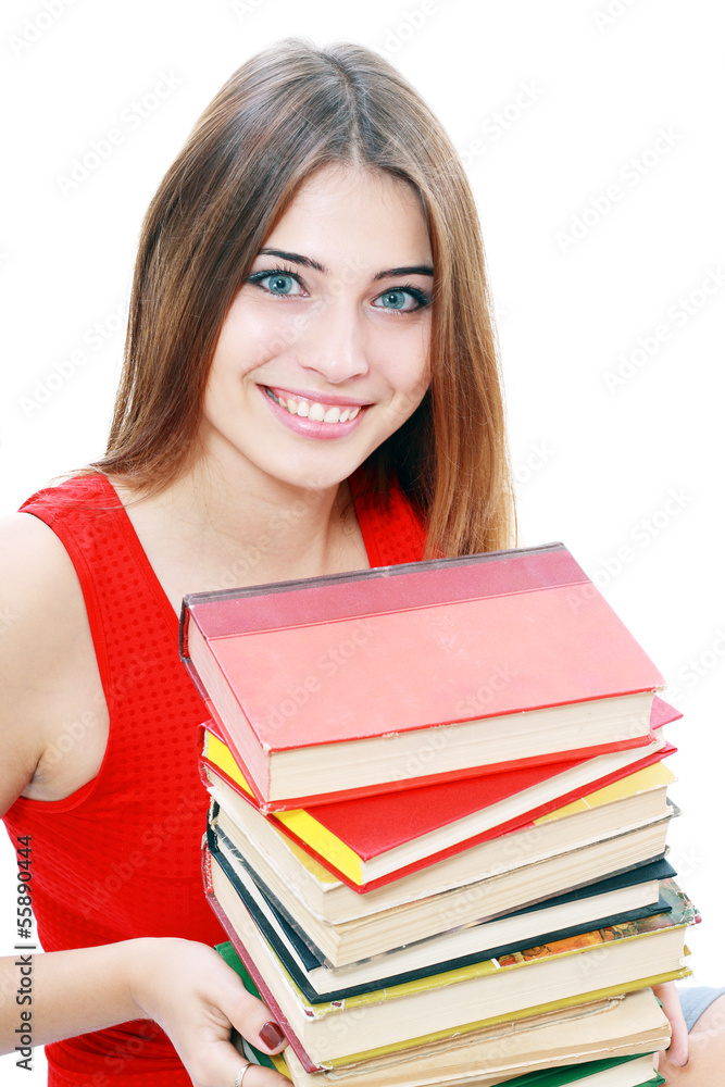 student girl with books student girl with books