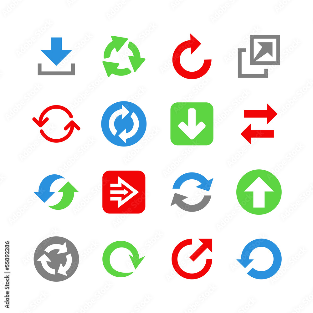 Flat arrow web icons. Icon set Flat arrow web icons. Icon set