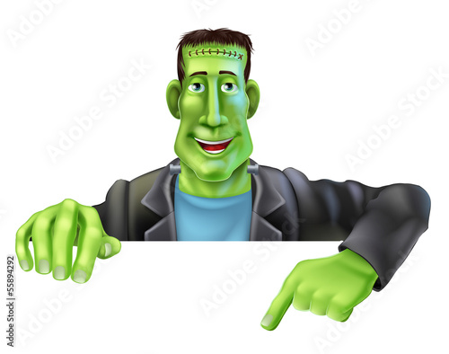 Frankenstein Witch Pointing Down