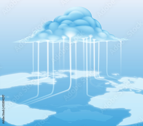 Cloud computer internet concept