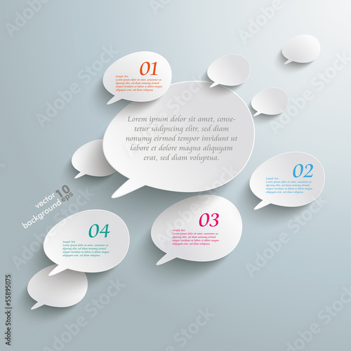 Bevel Speech Bubbles Infographic Design