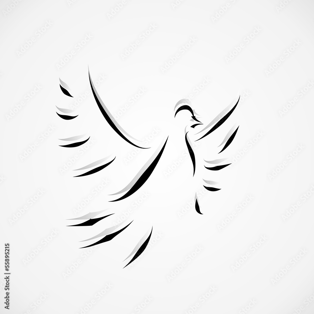 Obraz premium dove icon vector