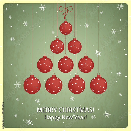 Christmas and New Year greeting card