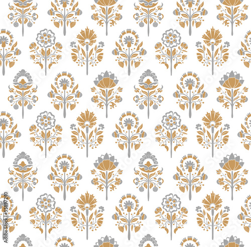 Seamless pattern with stylized flowers