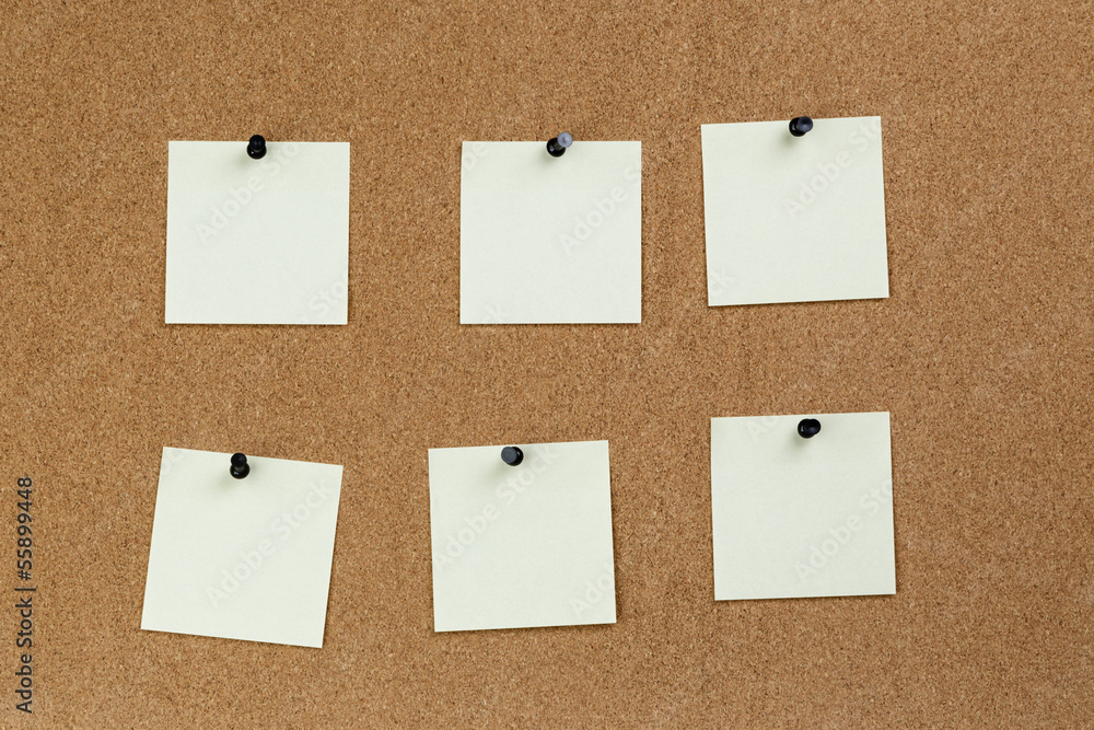 notes reminders on the cork board notes reminders on the cork board
