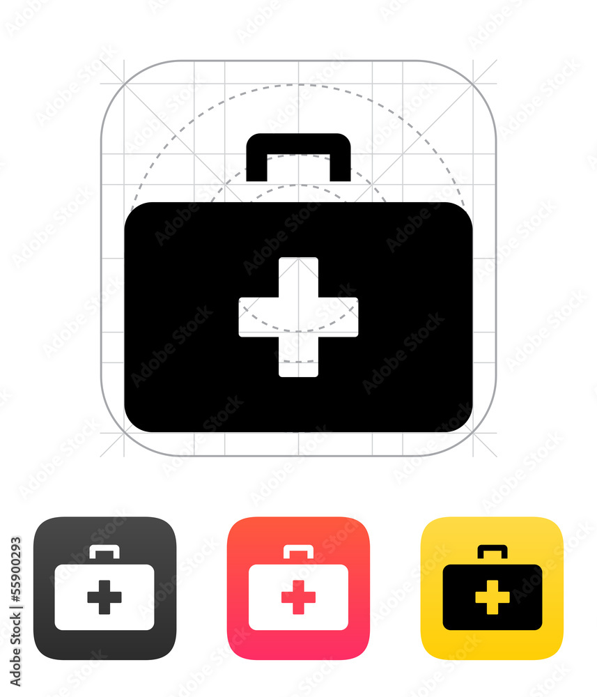 Fototapeta premium Medical Case icon. Vector illustration.
