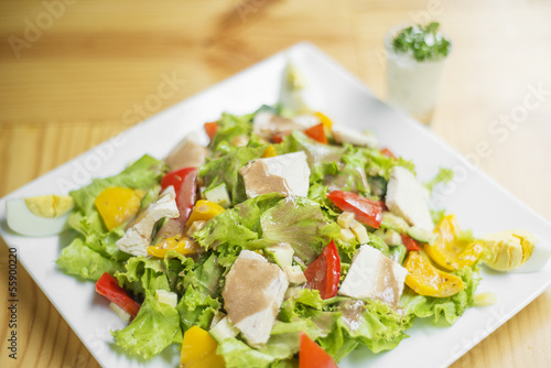 mixed chicken salad plate