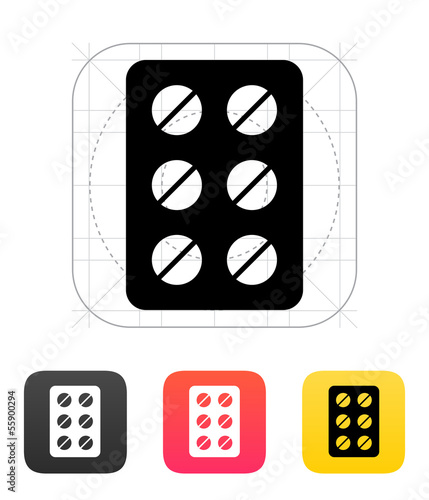Pack pills icon. Vector illustration.