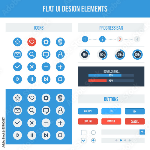 Flat UI design elements