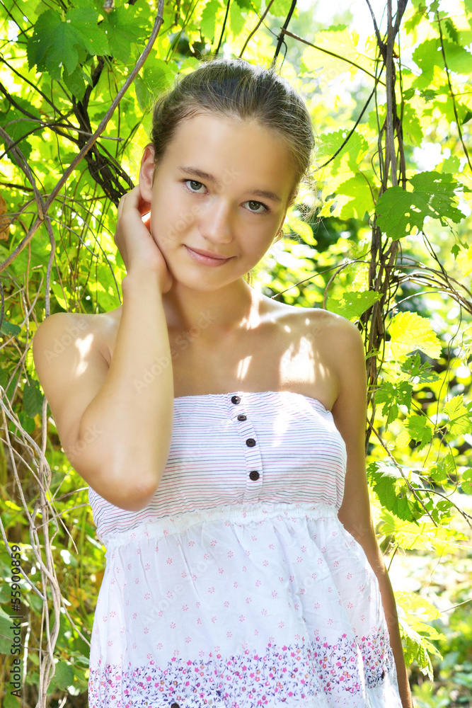 summer portrait of a young girl summer portrait of a young girl