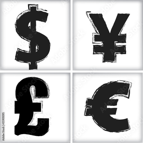 Grunge money symbol