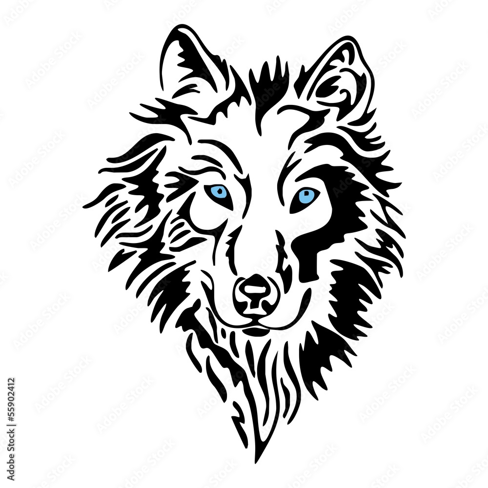 wolf head sketch tattoo vector wolf head sketch tattoo vector