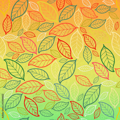 Autumn Seamless leaf pattern.