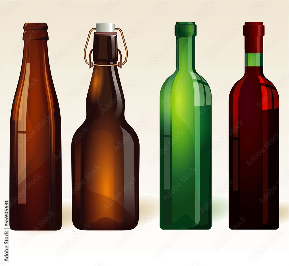 Bottles. Vector. Bottles. Vector.