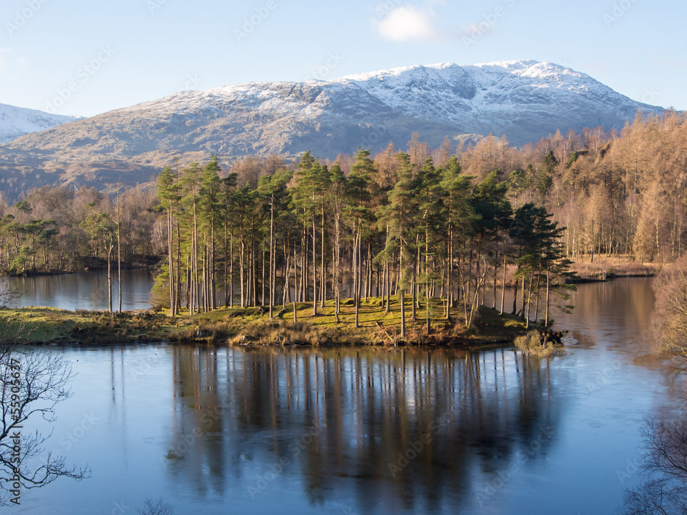 Tarn Hows in the Lake District, in winter