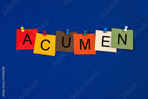 Tableau sur toile Business Acumen - sign