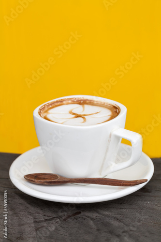 Cup of latte coffee