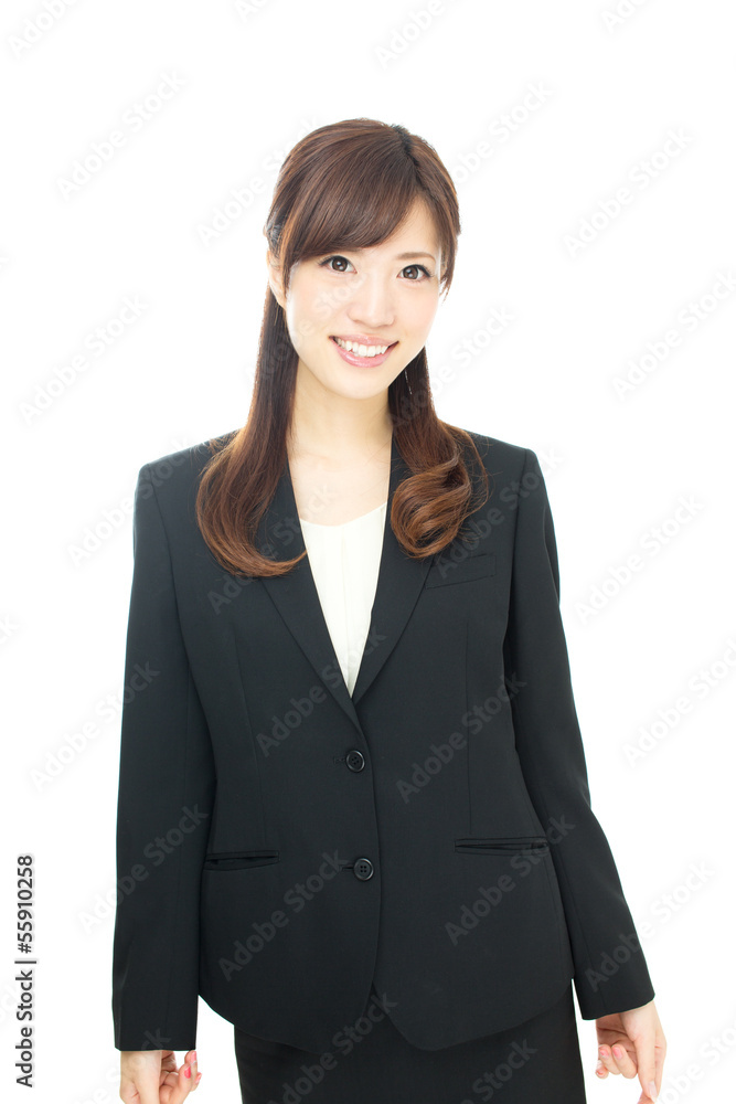 Beautiful asian businesswoman isolated on white background Beautiful asian businesswoman isolated on white background