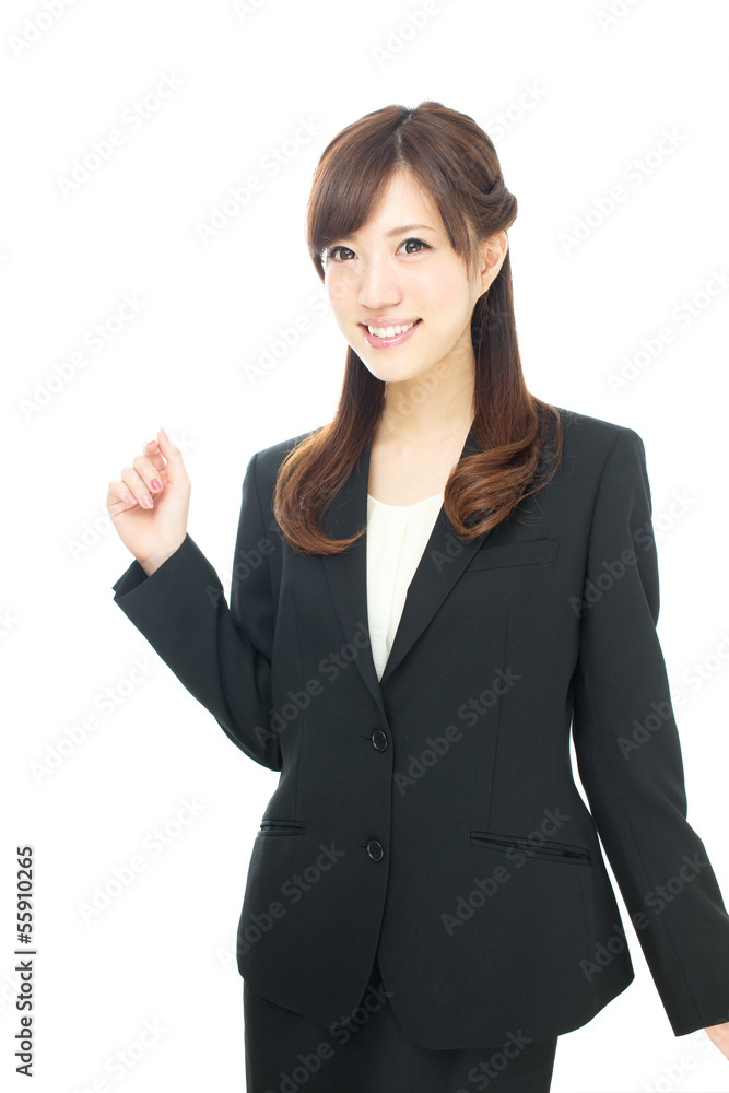 Beautiful asian businesswoman isolated on white background Beautiful asian businesswoman isolated on white background