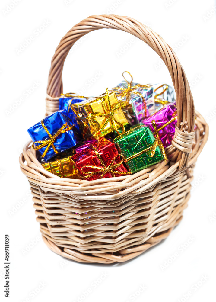 Basket with small gifts