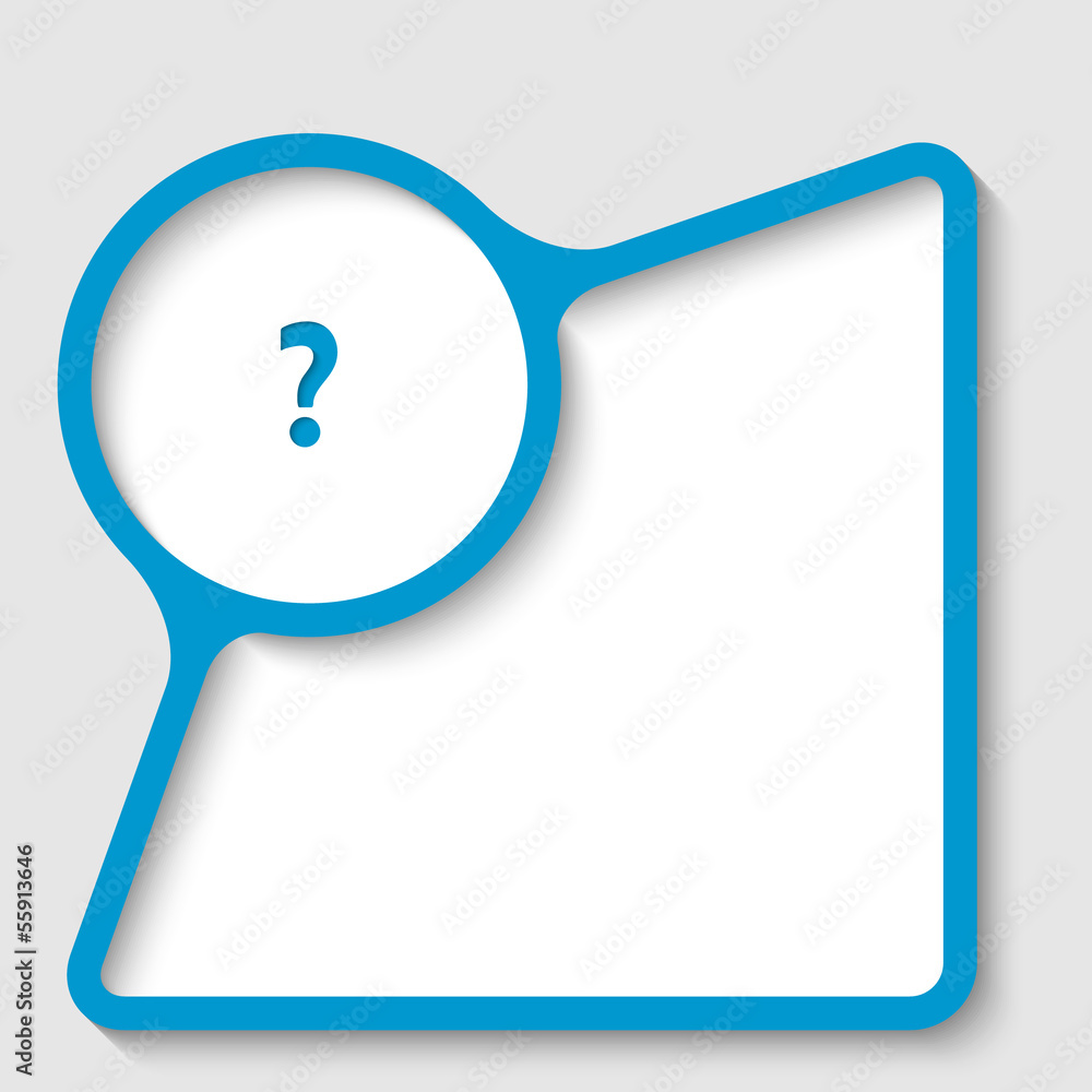 blue text frame with question mark blue text frame with question mark