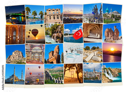 Fototapeta Naklejka Na Ścianę i Meble -  Stack of Turkey travel images