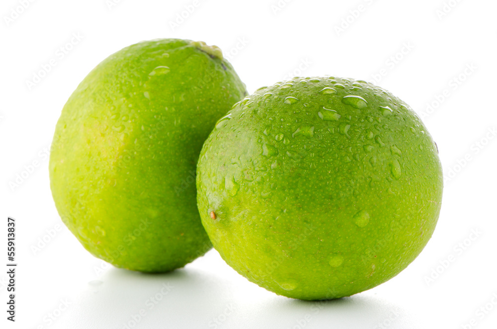 Fresh green limes Fresh green limes