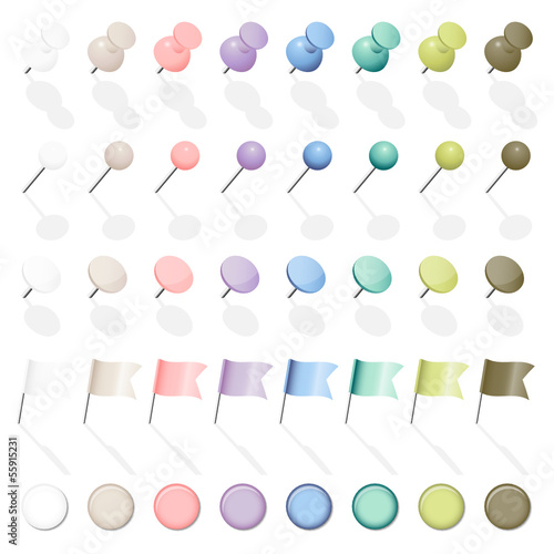 Set Pins, Needles, Flags & Magnets Retro