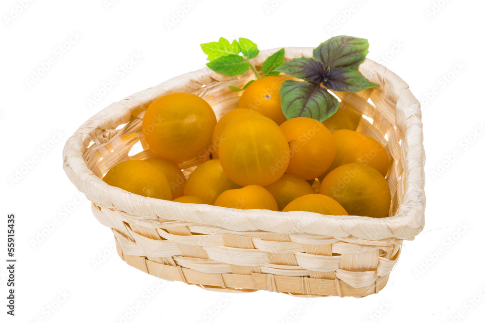 Yellow bright cherry tomato Yellow bright cherry tomato