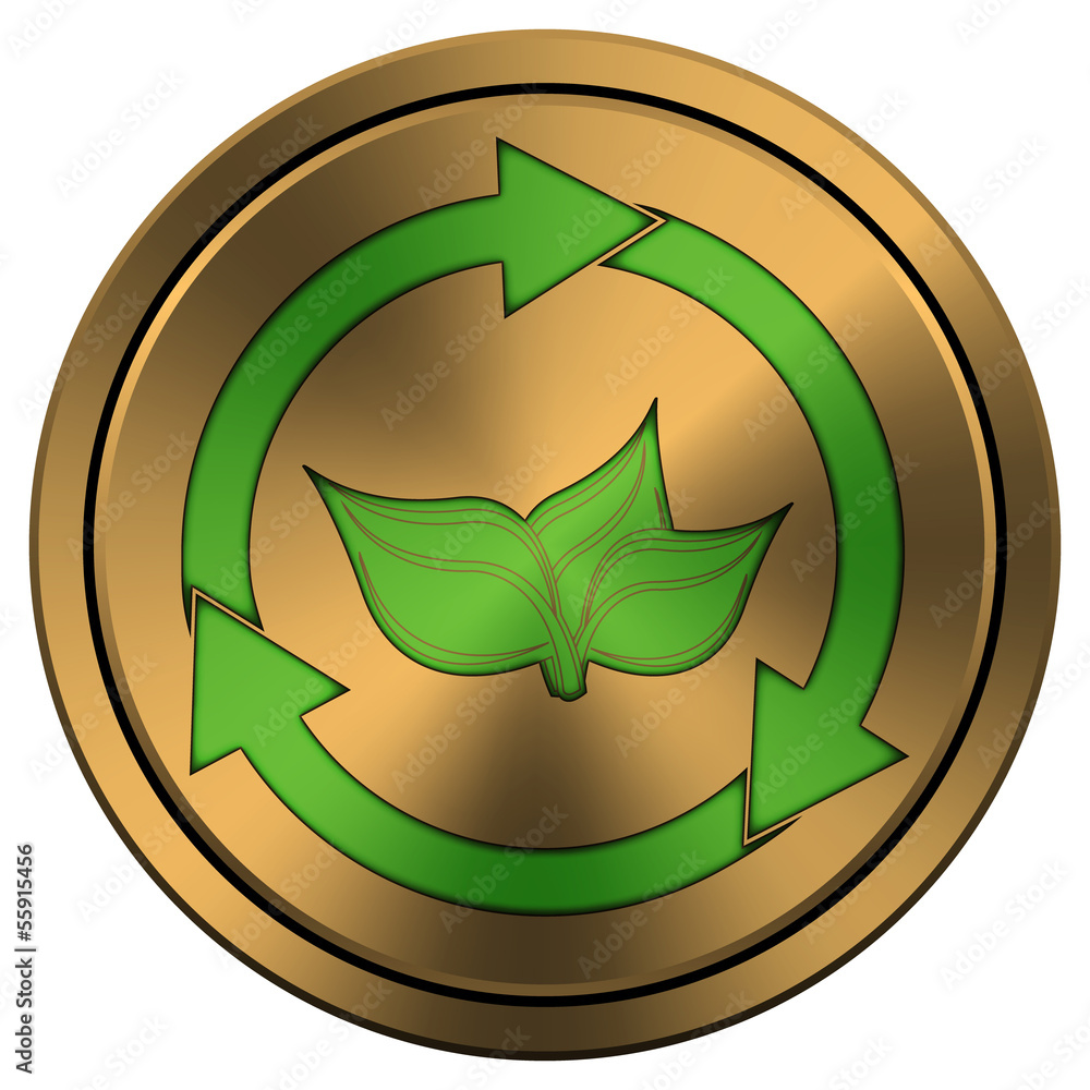 Shiny metallic copper-colored icon Shiny metallic copper-colored icon