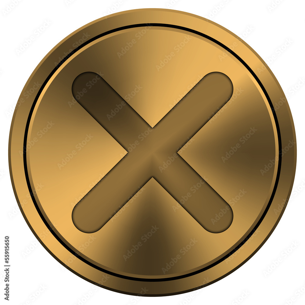Obraz premium Shiny metallic copper-colored icon