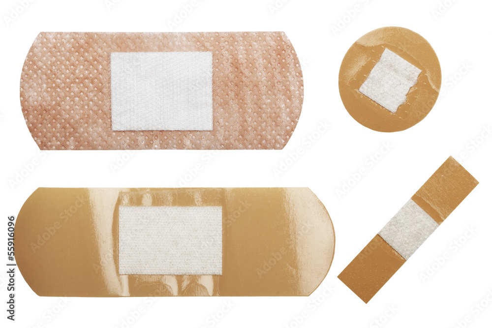 adhesive plasters isolated on white adhesive plasters isolated on white