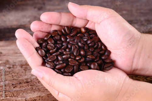 Still life Arabica coffee beans