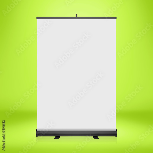 Blank trade show booth for designers.