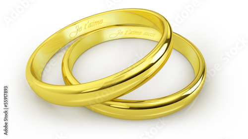 Quadro su tela Alliances de mariage_Je t'aime