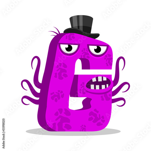 Letter G monster. Vectorial illustration