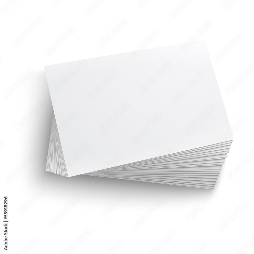 Stack of blank business card. Stack of blank business card.